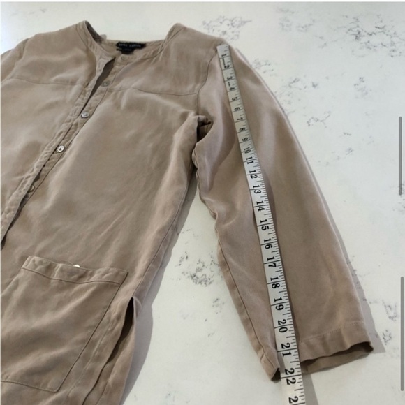 ANNE CARSON cardigan/jacket/shacket button front silk - Picture 9 of 16